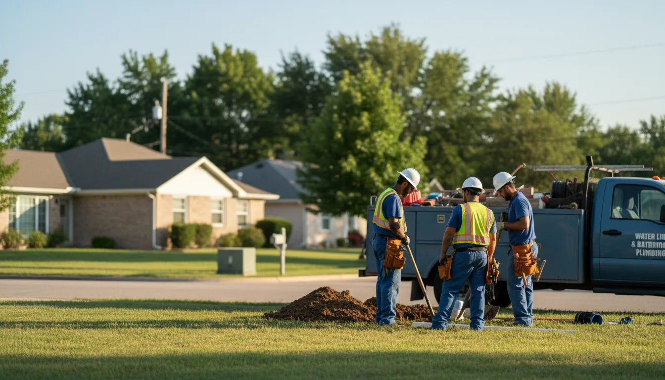 Residential water line and bathroom plumbing service in Central City, NE